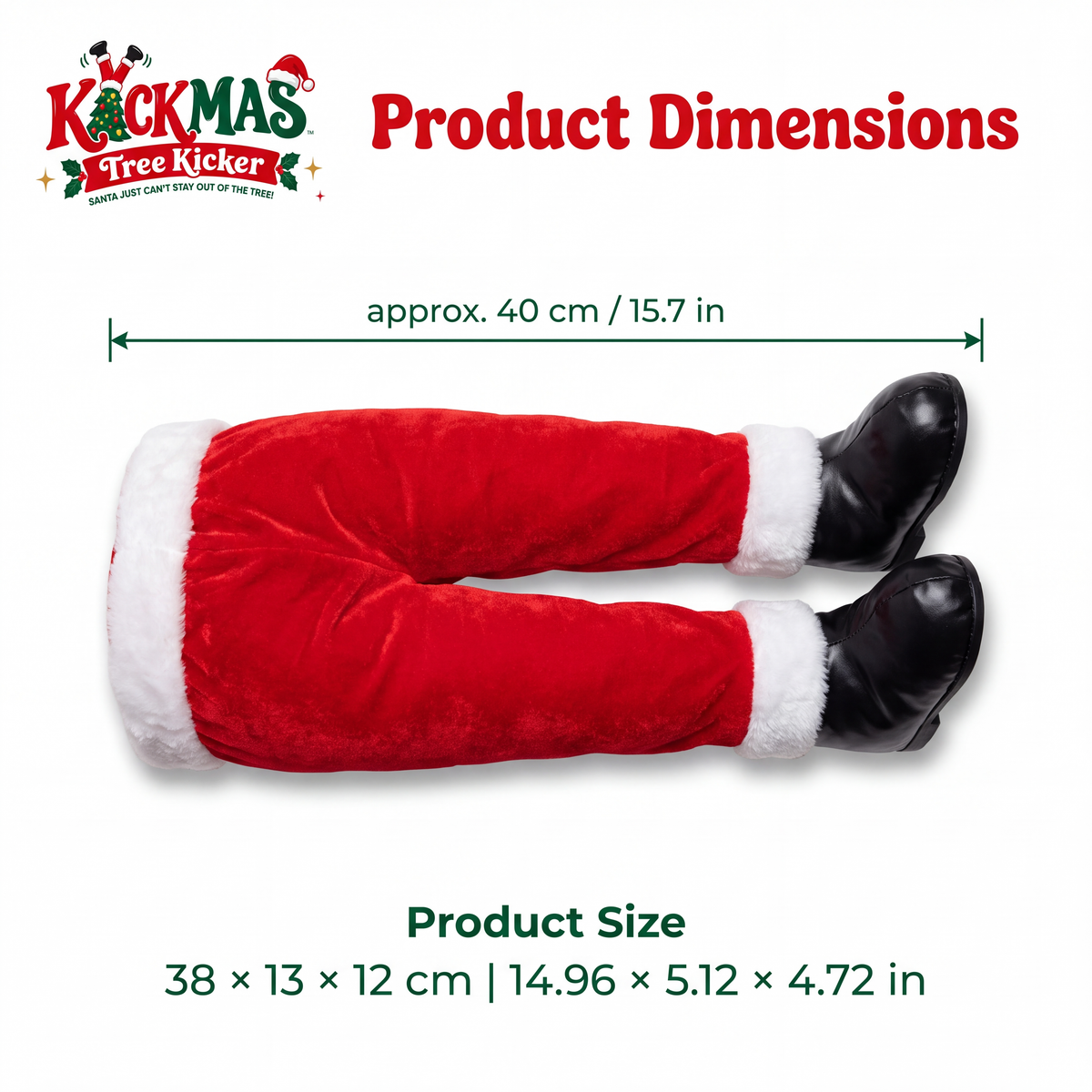 Kickmas™ Tree Kicker | Animated Kicking Legs for Your Christmas Tree