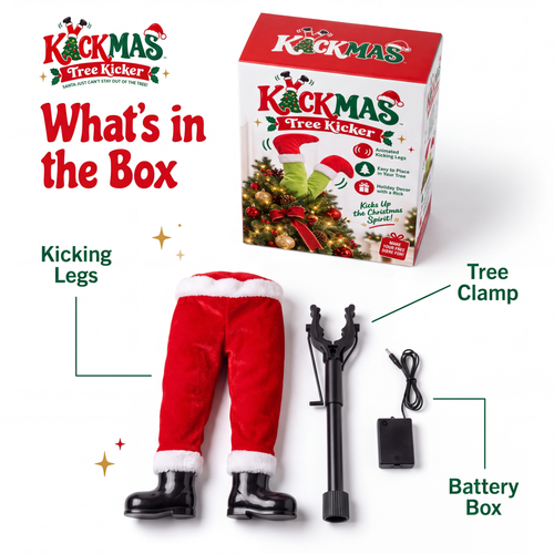 Kickmas™ Tree Kicker | Animated Kicking Legs for Your Christmas Tree
